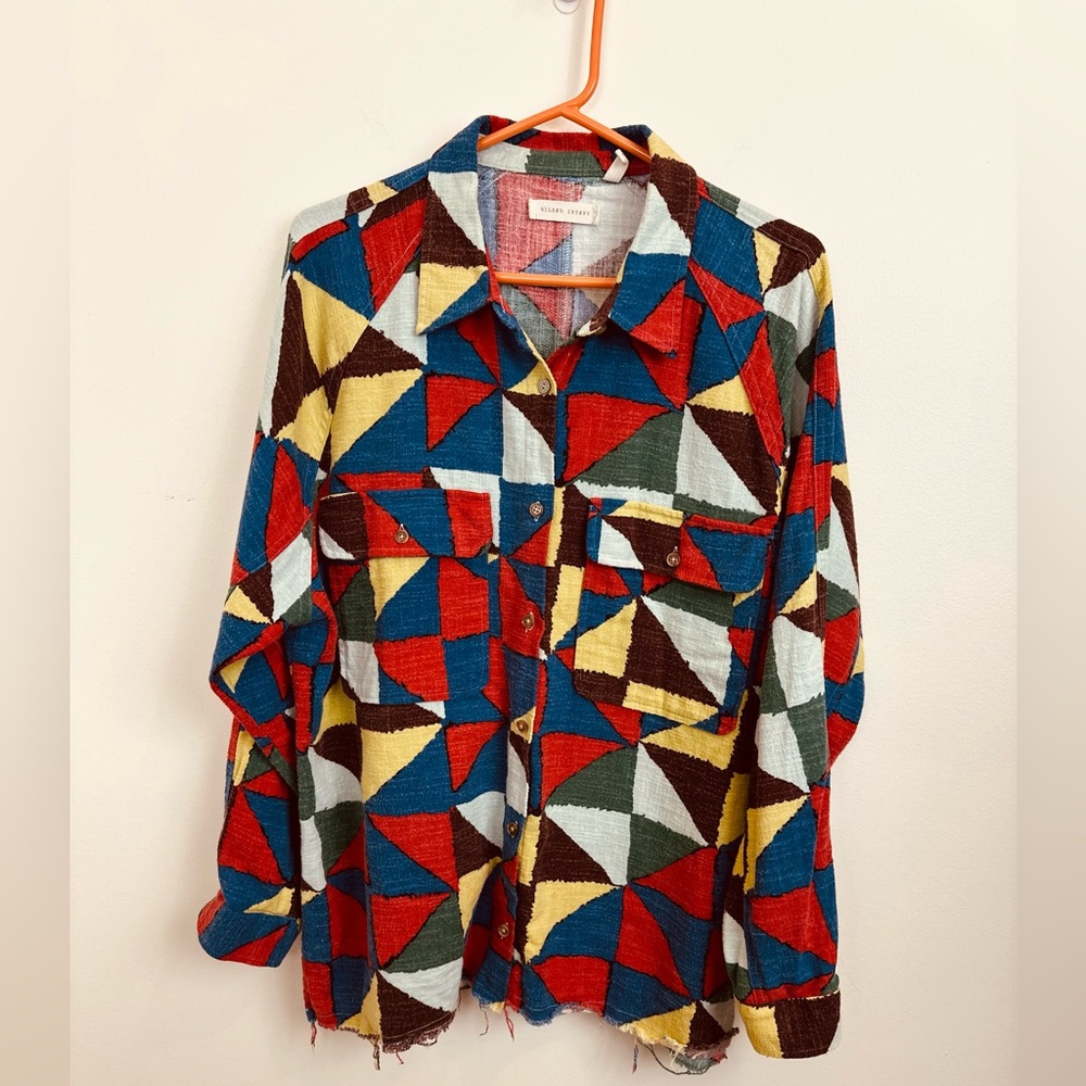 Colorful Geometric Patterned Jacket - image 2